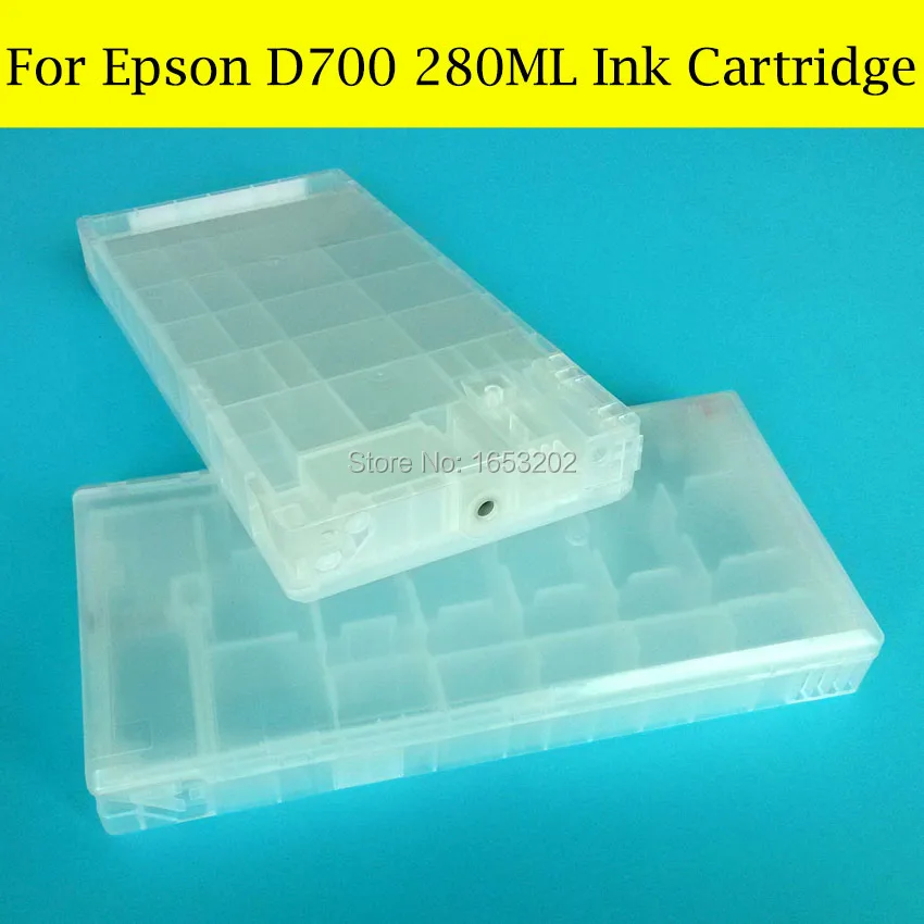 6 шт./лот 280 мл пустой перезаправляемых картриджей для EPSON D700 принтер с чип|ink