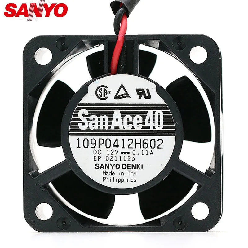 Оригинал для Sanyo 109P0412H602 4020 40*40*20 мм DC 12V 4 см 0.11A сервер инвертор Вентилятор