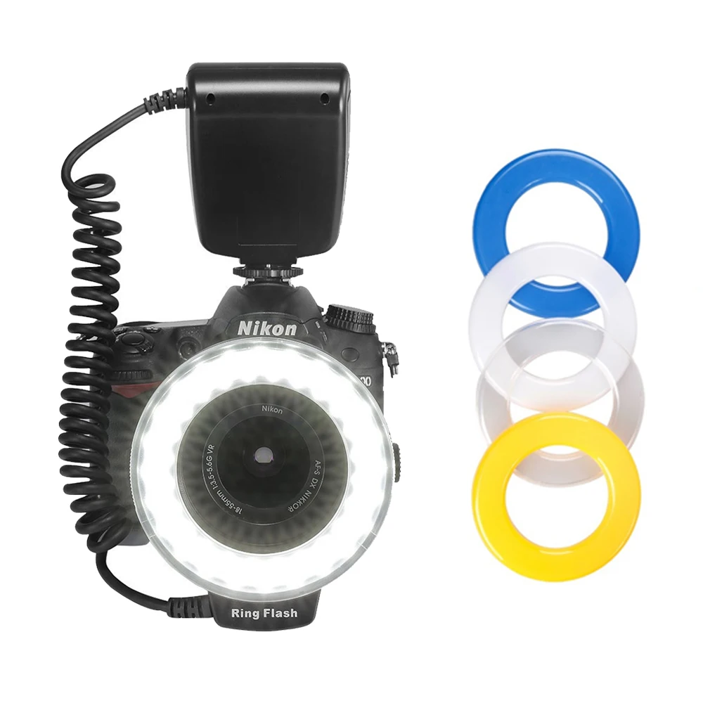Pixel RF 550 RF550 48 шт. светодиодная макро Кольцевая вспышка для Canon Nikon Panasonic Olympus DSLR