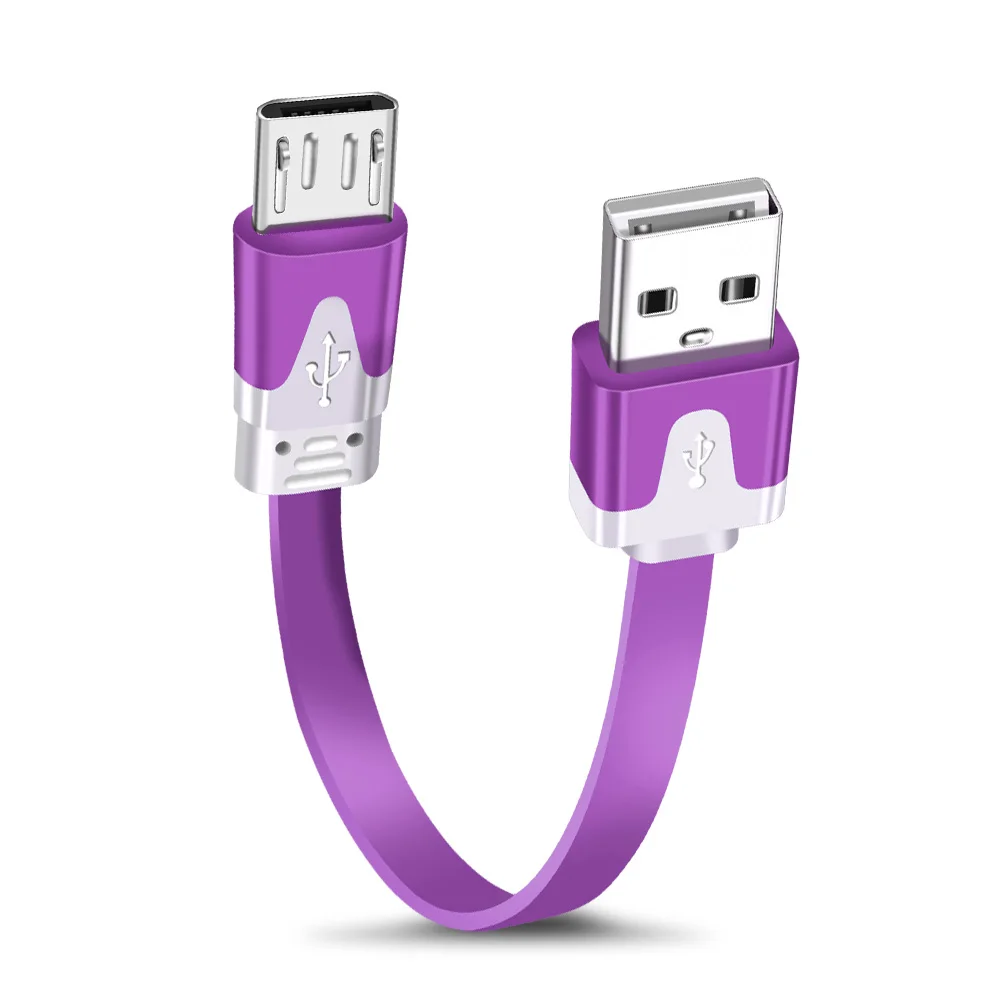 Micro USB кабель 5V2. 4A Быстрая зарядка мобильного телефона кабель зарядного устройства микро-usb для Samsung Galaxy S8 S9 Xiaomi huawei Android Tablet - Цвет: Purple Cable