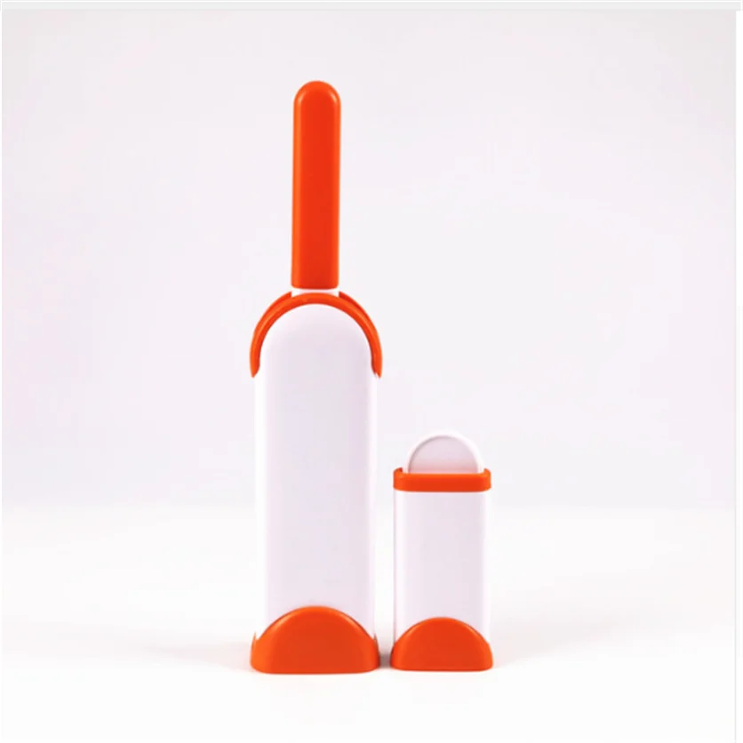ORANGE Set Расческа для собак, инструмент для удаления волос, щетка для собак, кошек, меховая Основа щетки, двусторонняя мебель для дома, дивана, одежды, щетка для чистки, перчатки - Цвет: ORANGE Set