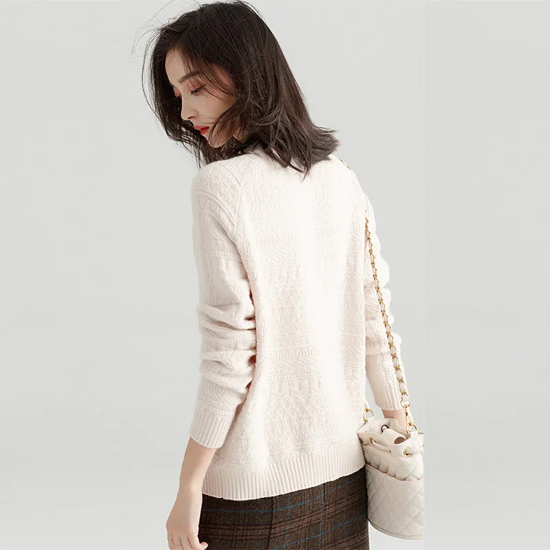 2018 Осень-Зима Женский Повседневный шикарный вязаный пуловер свитер модный