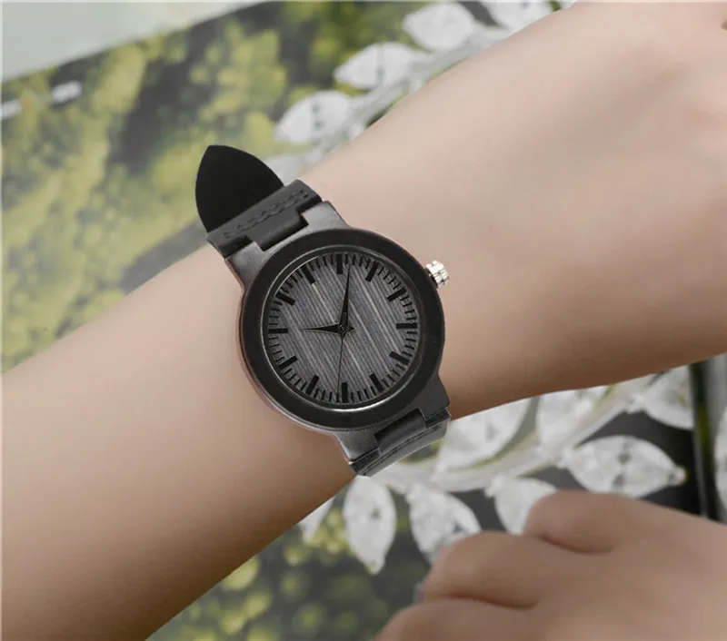 

Creative Wrist Watch Nature Wood Women Sport Casual Style Quartz Genuine Leather Band Trendy Men Cool Analog Stylish Best Gift