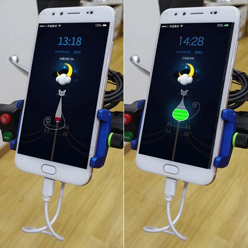 Мотоцикл телефон стенд Руль телефон держатель с USB зарядное устройство для смартфона