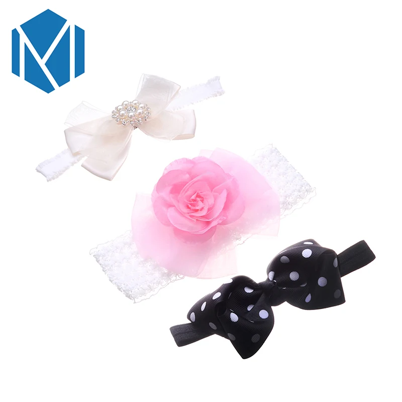 MISM 3 шт./компл. милая эластичная повязка на голову детский тюрбан с цветком