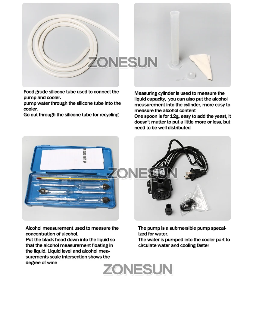 ZONESUN новое состояние эфирный экстрактор для масла дистилляции
