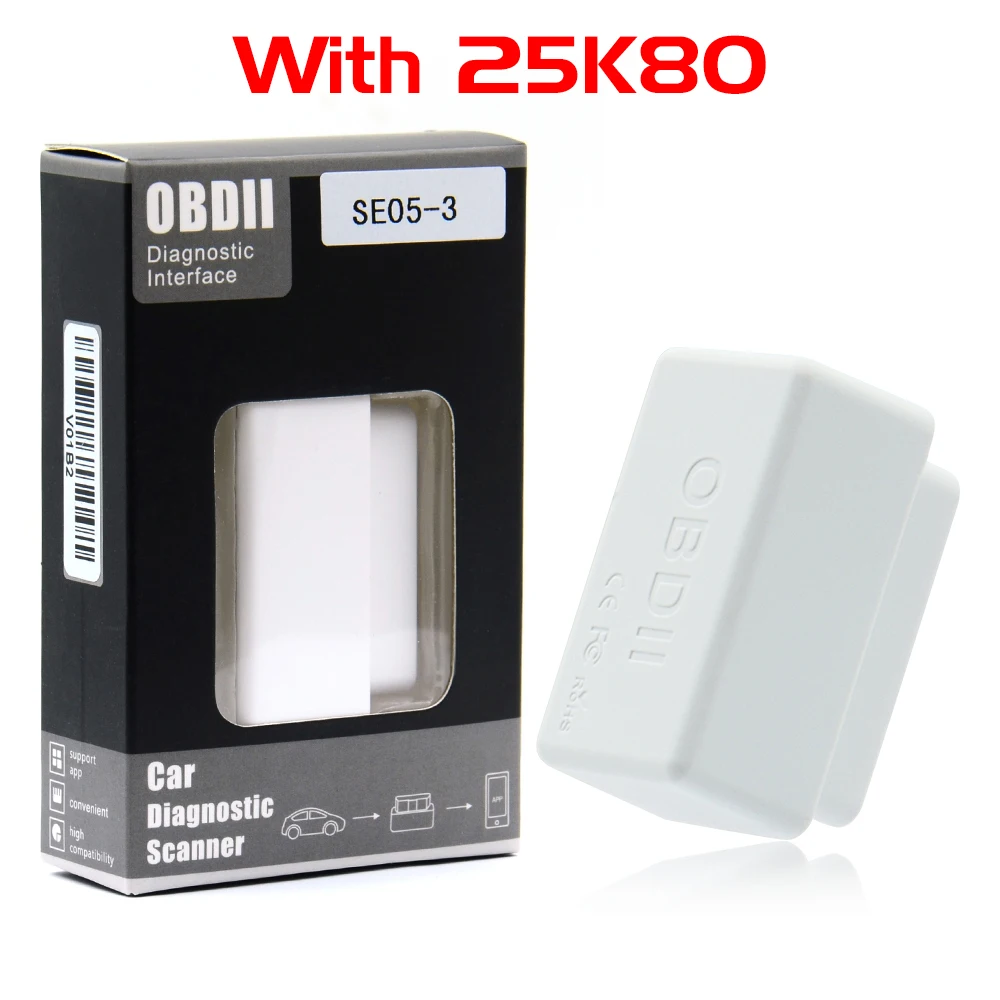 Диагностический сканер 25K80 Mini Elm327 V1.5 Bluetooth OBD2 автомобильный диагностический