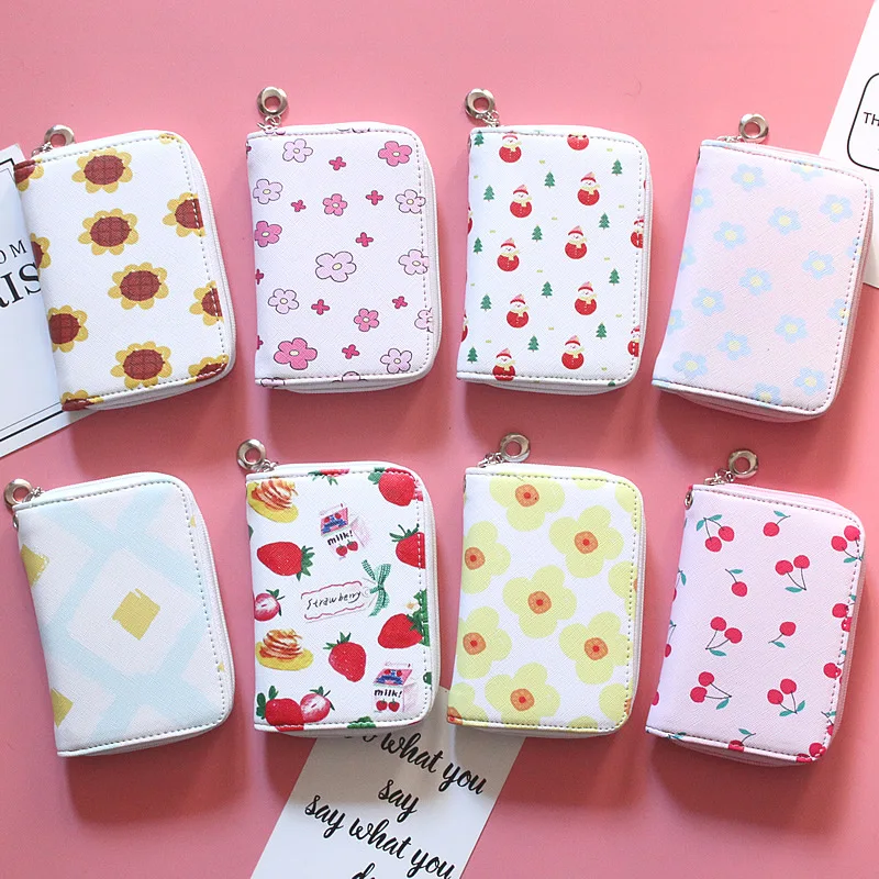 Новый Кошелек Женская средней длины на молнии мультфильм Корейский студенческий