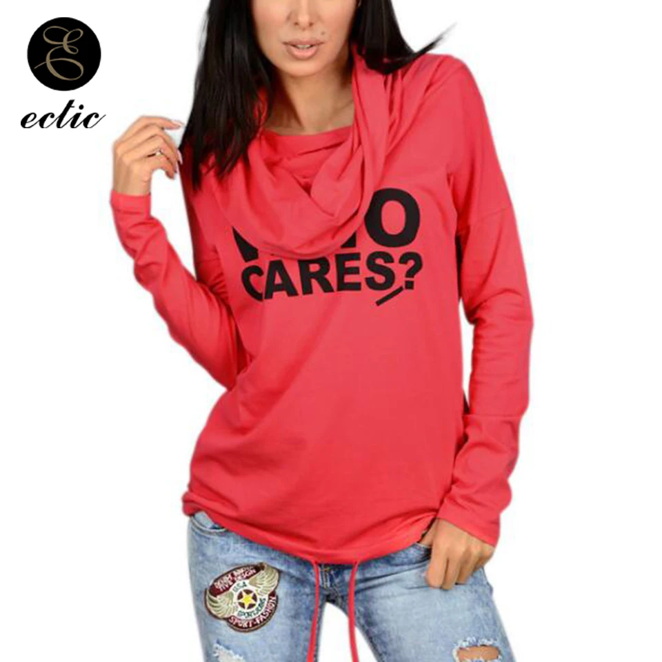 Poleron Mujer 2019 Hipster Sweatshirt Ulzzangs Turtleneck Harajuku Streetwear Women Hoodies Kangaroo Pocket Hoodie Who Cares | Женская