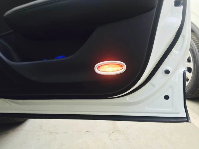 For Renault Koleos 2017 Second Generation ABS Matte Car Styling Front Door Interior Warning Signal Lamp Light Trim |