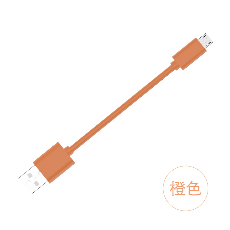 WMZ Micro USB кабель 12 см разноцветный микро-usb кабель 2A быстрой зарядки данные кабели для Samsung GALAXY S7 край huawei Honor 6 LG V10 - Цвет: Orange