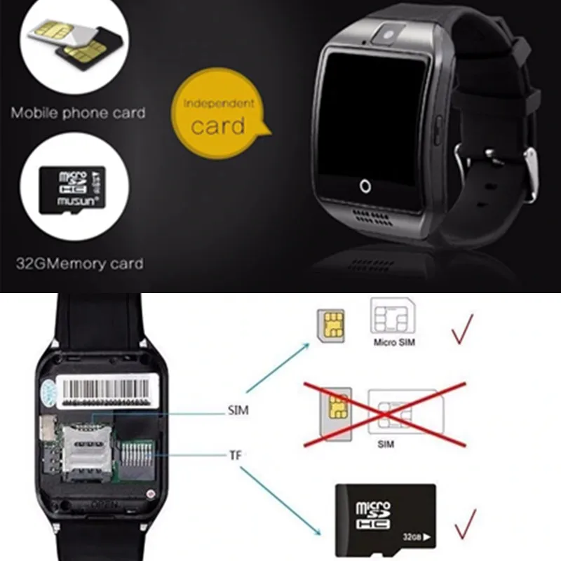 Смарт часы Ataliqi Q18 для мужчин с поддержкой TF sim карты Push сообщение ответ на вызов
