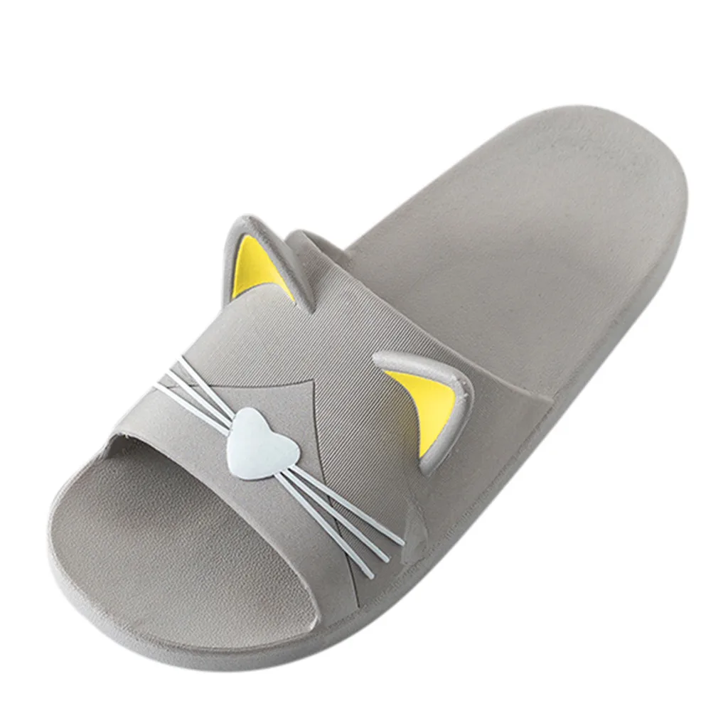 SAGACE/мужские домашние тапочки для помещений Тапочки с рисунком кота Пляжные