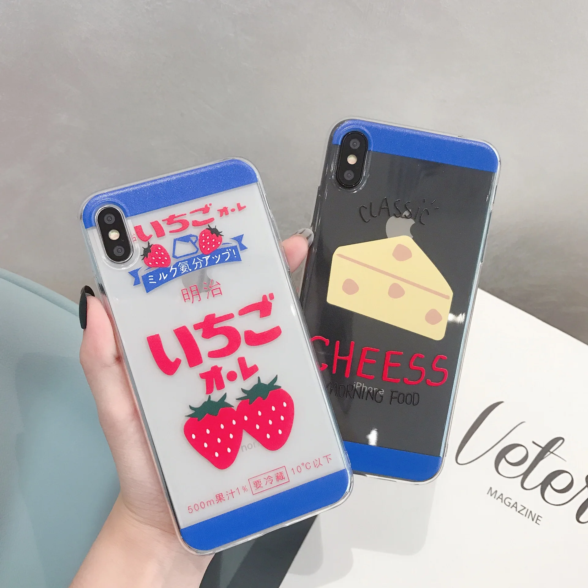 Милый японский клубничный сыр хлеб Прозрачный чехол для телефона iPhone X Xs XR Xsmax 6 6S 7