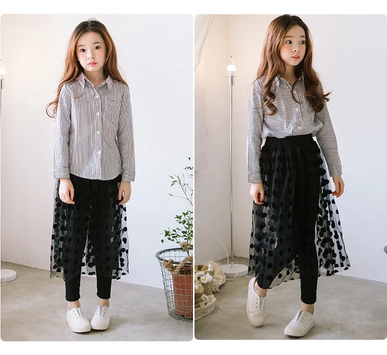 Юбка для маленьких девочек длинная юбка-пачка в черный горошек сетчатая юбка