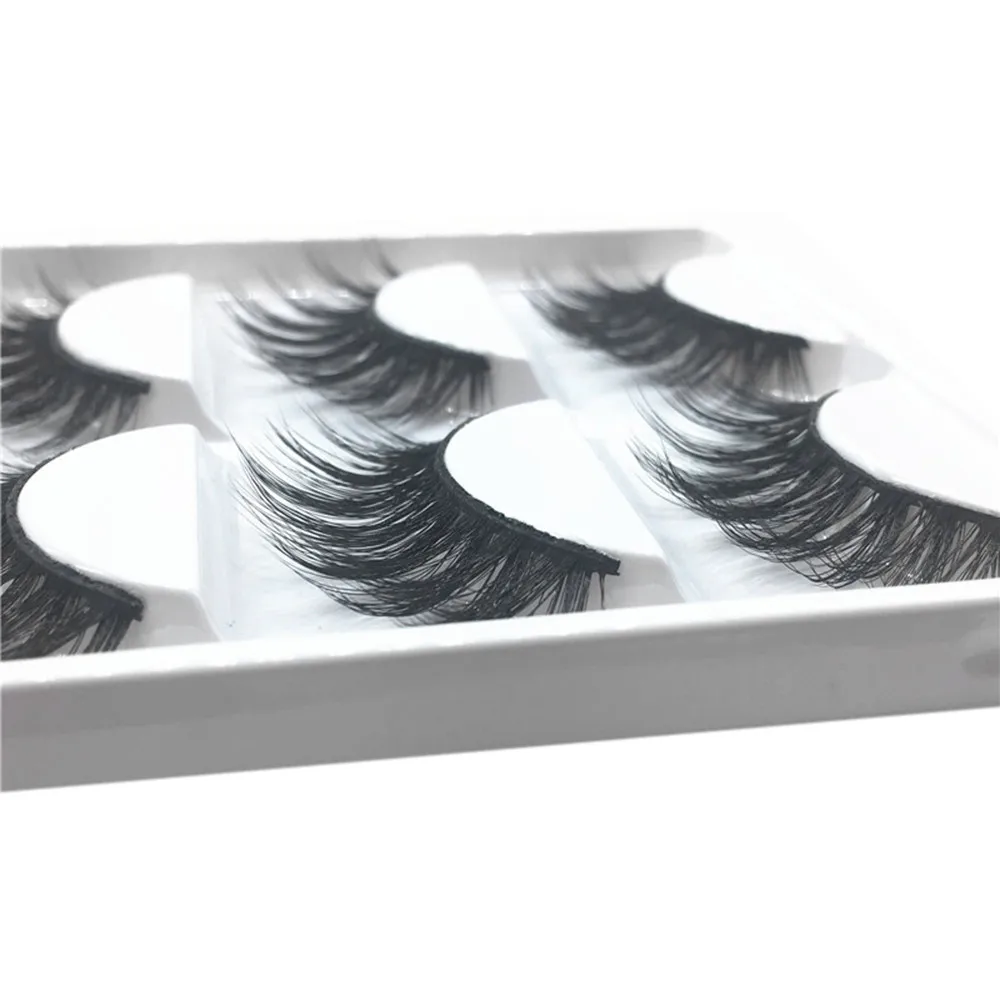 Новинка 2019 Красота Мода 5 пар Роскошные 3D накладные ресницы пушистая полоса