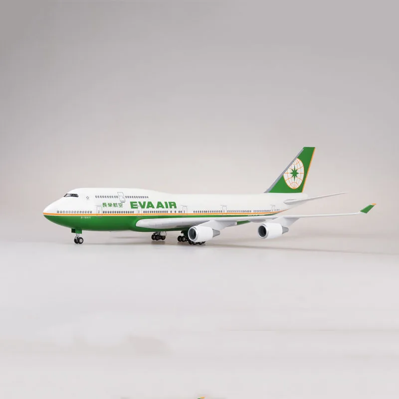 1/157 масштаб 47 см самолет Boeing B747 самолет Тайвань EVA AIR Airline Модель свет и колесо литья под давлением пластик Смола самолет