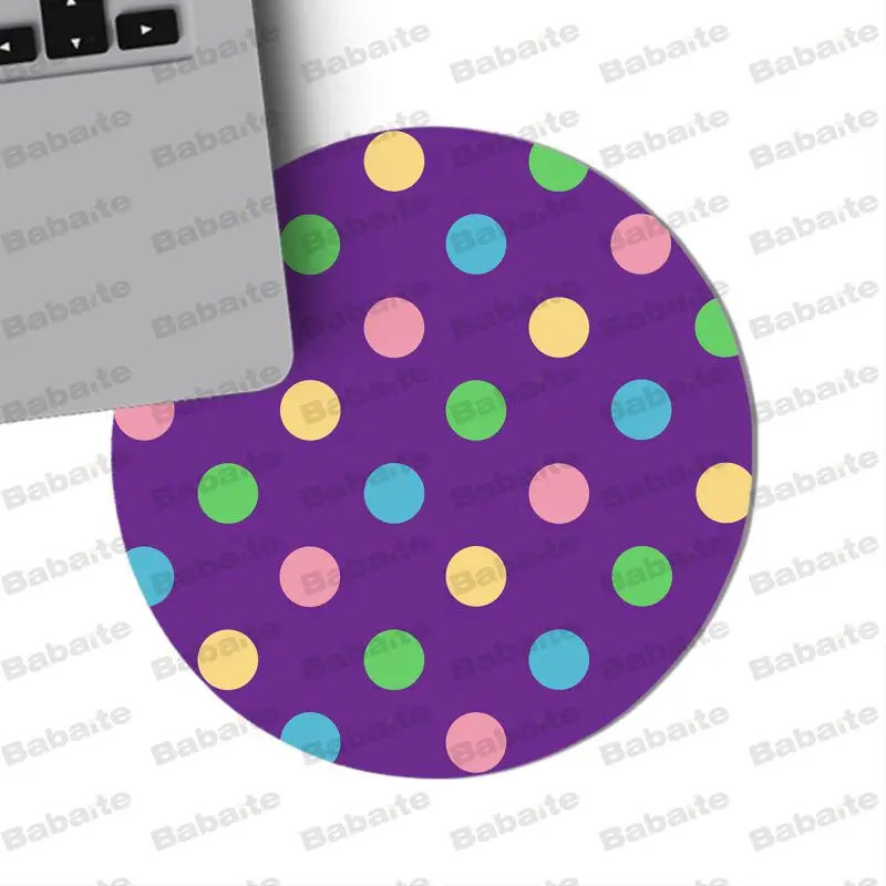 Игровые коврики Babaite в горошек круглый коврик для мыши размер 20x20 см 22x22