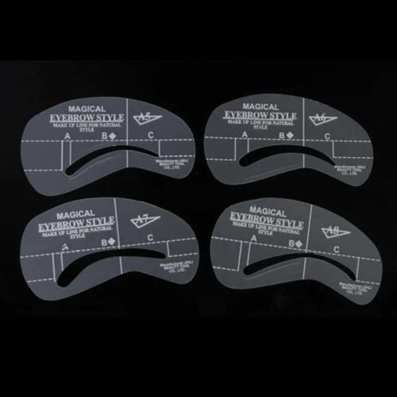 24 шт./компл. шаблон трафареты для ухода за бровями бровей составляют практические
