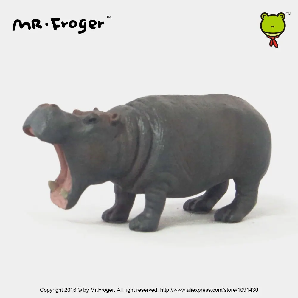 Фото Mr.Froger, модель бегемота, игрушка, искусственный зоопарк, милый лес, мир, ползущие, вид земли, Классические игрушки для детей, собирайте игрушки №3