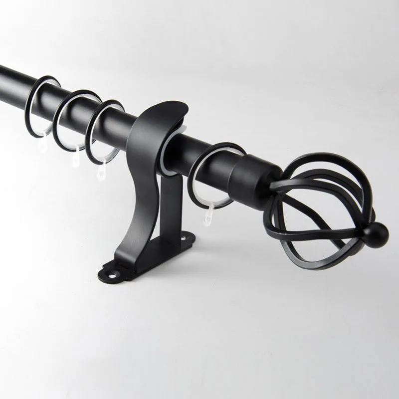 single rod 1 Алюминиевый сплав карниз Римский полюс Белый Черный карниз для занавесок для гостиной без ржавчины высокая твердость Аксессуары для штор - Цвет: single rod 1