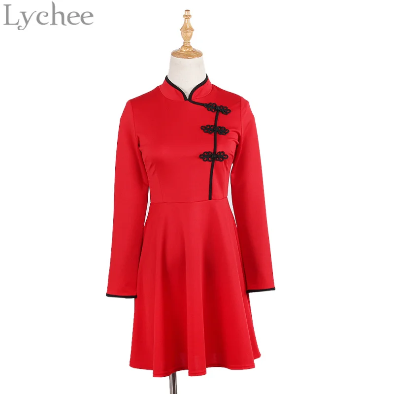 Элегантное Сексуальное Женское традиционное китайское платье Ципао Lychee с