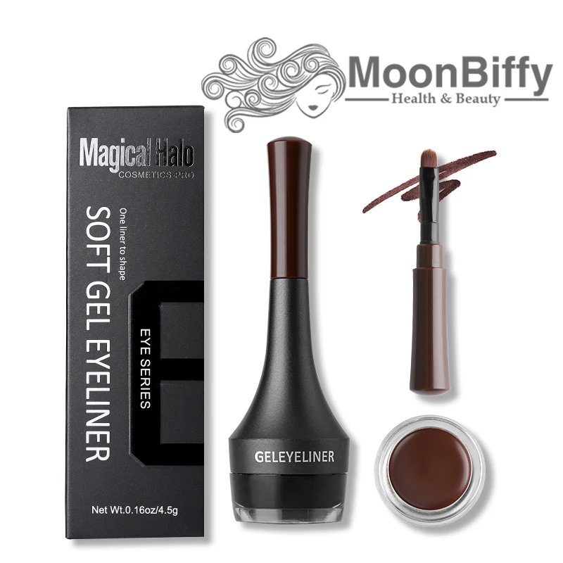 MOONBIFFY макияж водонепроницаемый замок цвет крем для бровей гель карандаш 2 цвета бровей