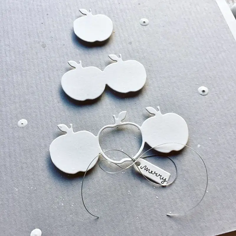 Apple Форма трафарет металлический высекальный DIY изготовления открыток