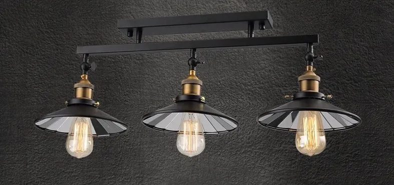 Винтажная металлическая подвесная люстра потолочный светильник в стиле лофт