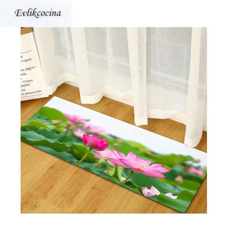 

Бесплатная доставка, нескользящий коврик для ванной с лотосом, прудом, снегом, снегом, дверным полом, нескользящий коврик для ванной