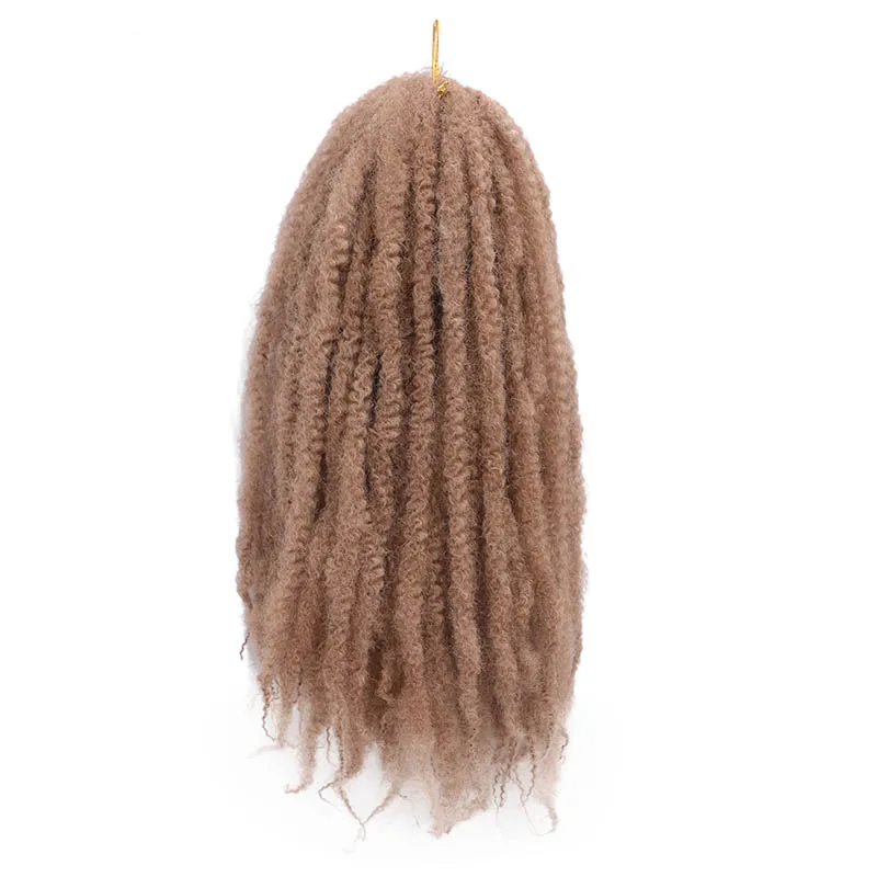 Doris beauty Marley косички для волос крючком афро кудрявые синтетические плетеные волосы крючком косички для наращивания волос оптом 18 дюймов - Цвет: #27