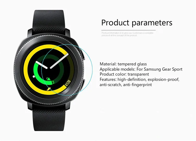 2 шт. 9H закаленное стекло Защитная пленка для экрана Samsung Gear S4 s2 s3 gear sport Передняя