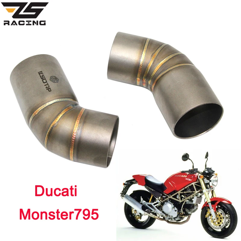 ZS Racing 2 шт./компл. труба средней трубы для мотовелосипеда Ducati 795/796 без выхлопа|link