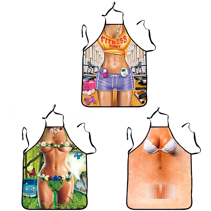 Новинка 2018 фартук для сексуальных женщин новинка голая вечеринка Мужская кухня