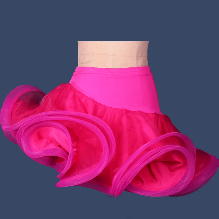 

Women Latin Dance Skirt Yellow/Red/Black/Rose Cha Cha/Rumba/Samba/Ballroom Short Dance Skirts Dancewear Vestido Baile Latino
