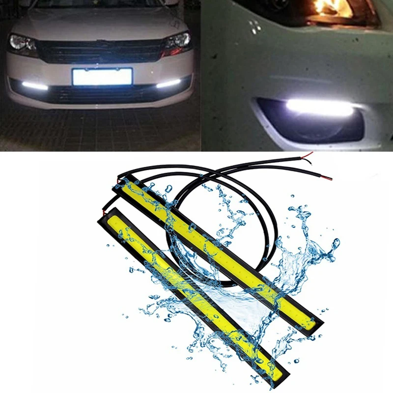 

2pcs/set 20 cm Universal Waterproof Daytime Running Light COB DRL COB Fog Lamp Car Styling LED Day light Car Styling