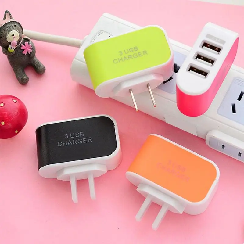 Новое поступление 3-Порты и разъёмы зарядное дорожное usb-устройство АС Зарядное устройство адаптер для телефона вилка стандарта ЕС/США