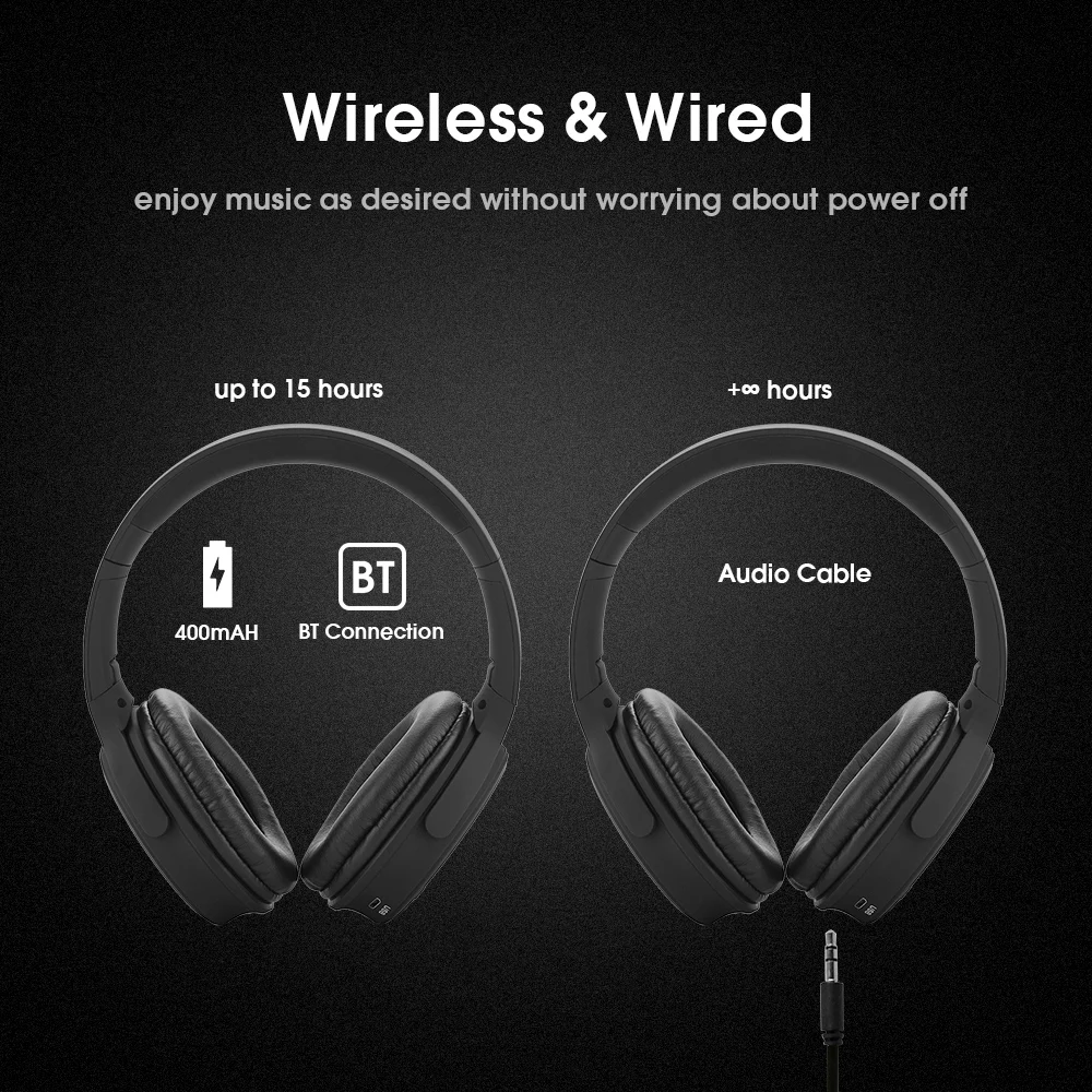 Беспроводные наушники DH888 Bluetooth 5 0 складные стерео бас повязка на голову слот для