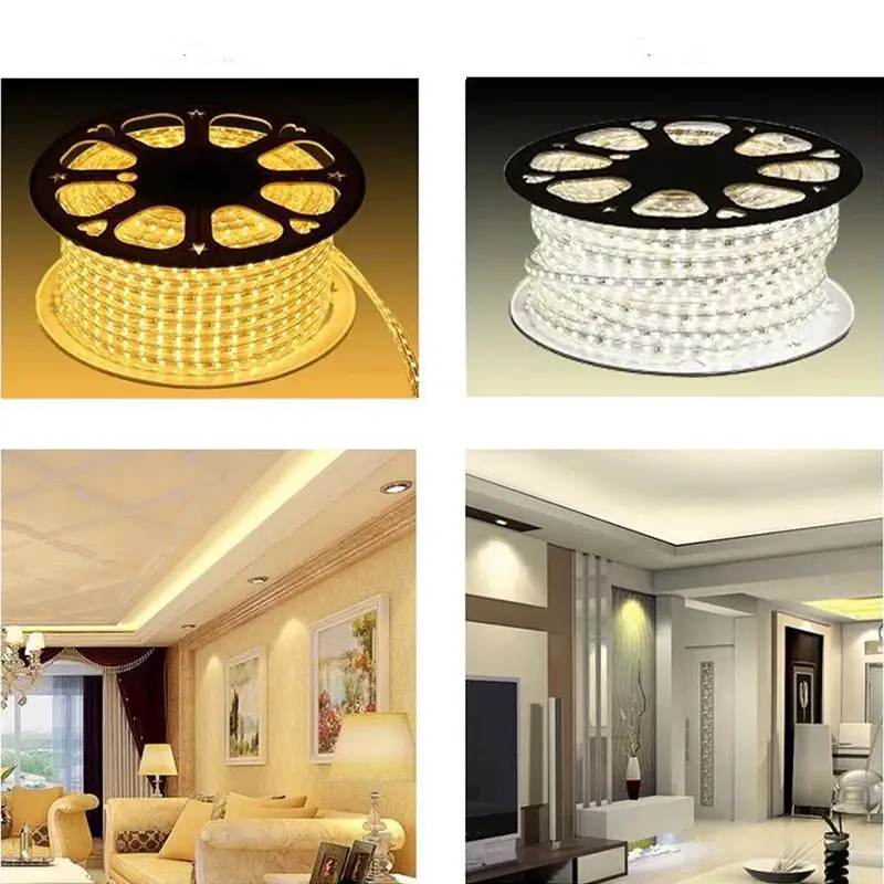SOLLED 220 В 5050 SMD СВЕТОДИОДНАЯ Гирлянда высокого напряжения IP67 водонепроницаемая