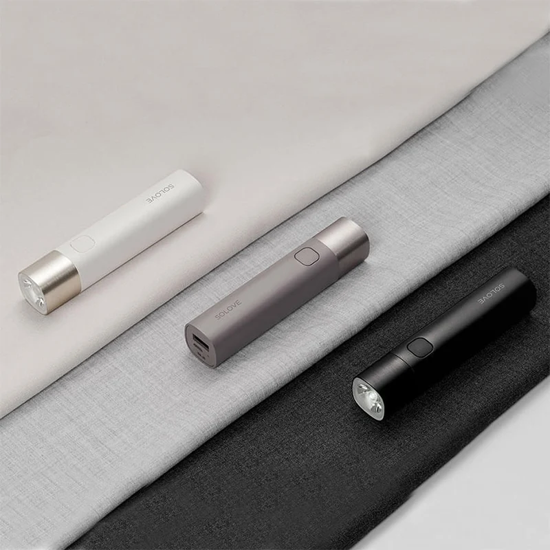 Оригинальный XiaoMi SOLOVE фонарик X3 USB Перезаряжаемый яркий EDC 3000 мАч Внешний