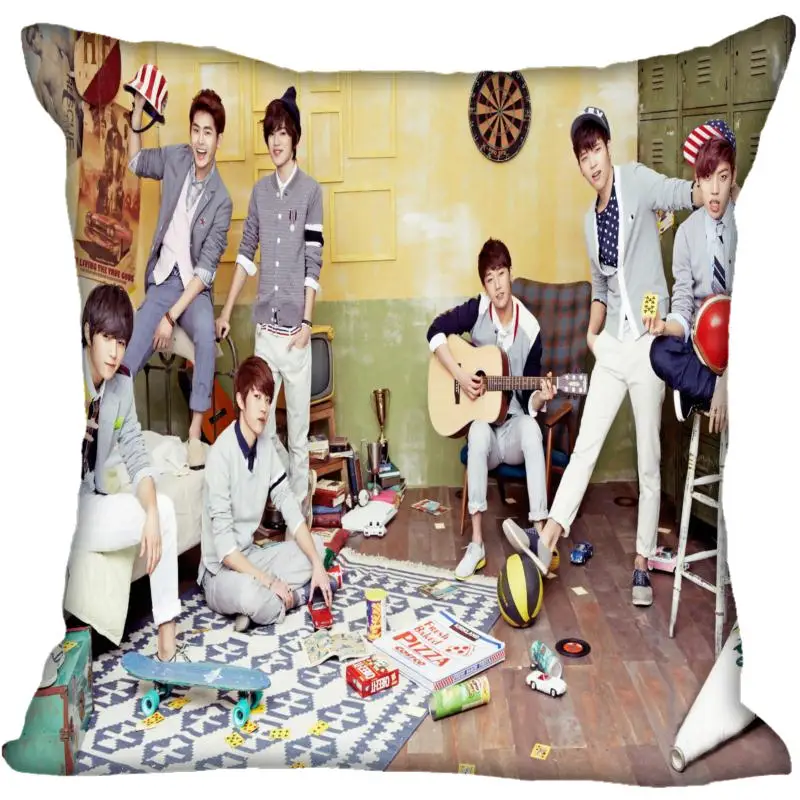 На заказ Kpop бесконечное печатные квадратные шелковые наволочки 40x40 см, 35x35 см одна сторона атласная Наволочка логотип - Цвет: 18