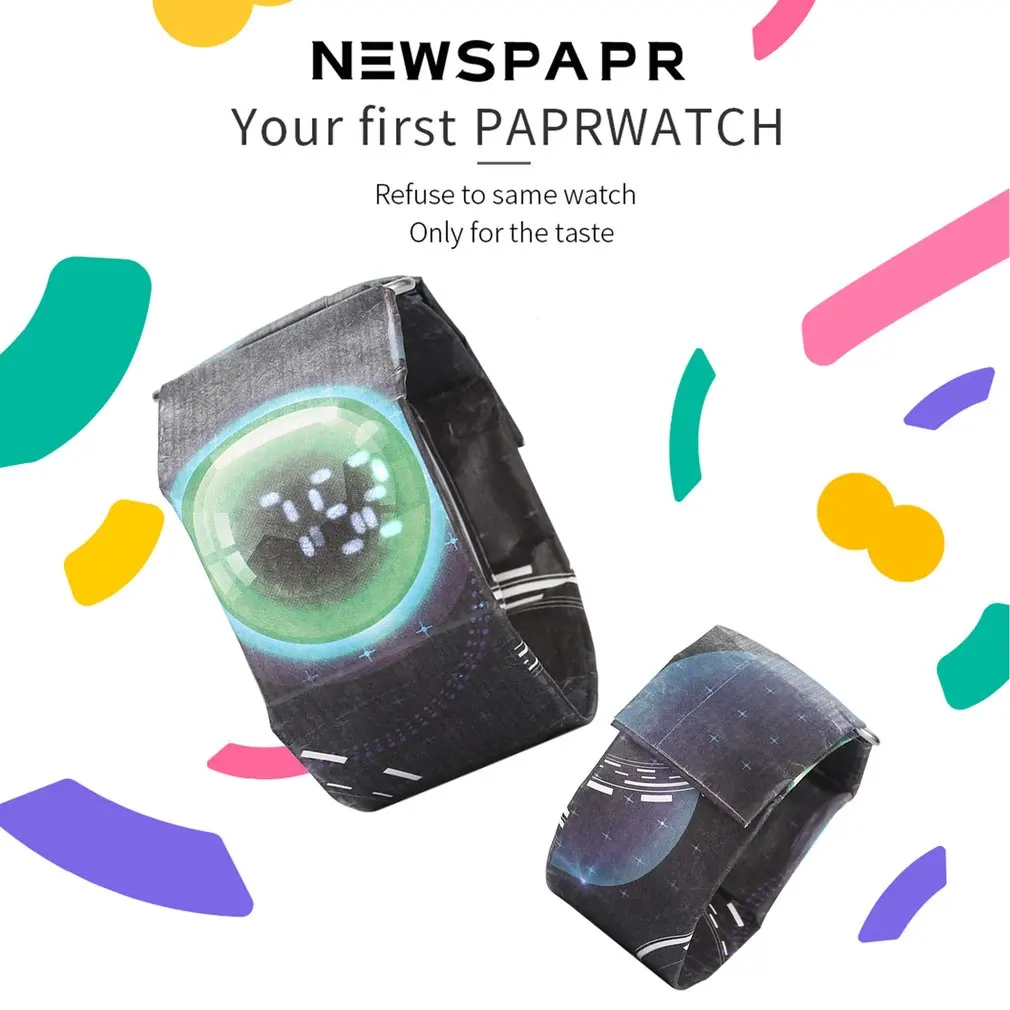 Персонализированные бумажные часы жизнь водонепроницаемый бумажный ремешок