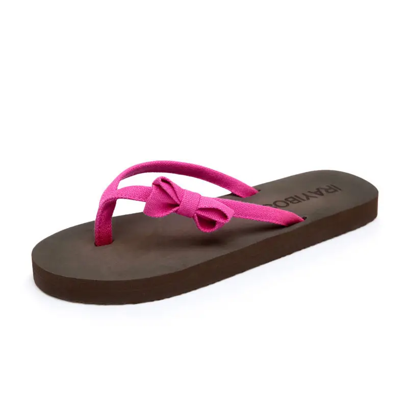 Fashion Woman 1.6cm Casual Outside Flip Flops With Butterfly Knot Summer Style Beach Leisure PVC High Quality Female Sandals | Обувь