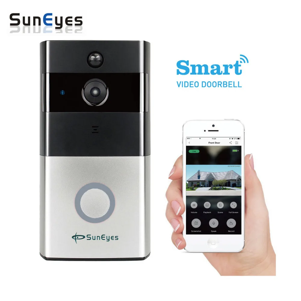 SunEyes sp-db700w Батарея Беспроводной видео дверной звонок с Wi-Fi сети ip Камера Поддержка