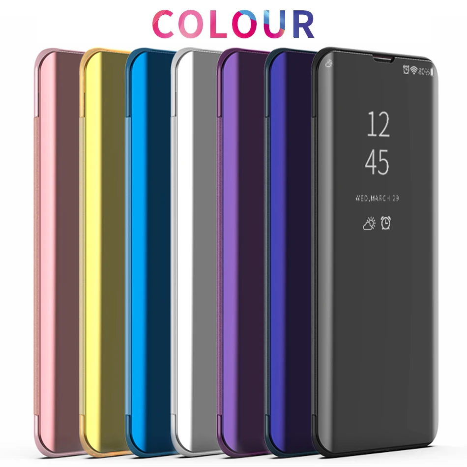 Зеркальный флип чехол для Huawei P Smart чехлы P30 lite Mate 20 Y5 2019 Honor View V20 Play 8A 8s P20 Plus