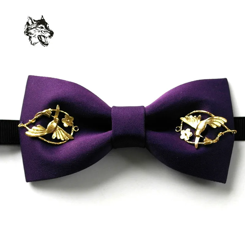 

Fashion Hisdern Ties Detachable Collar Luxury Tie Men Accessories Gift Fun Gifts Men Matel Bird Mens Knit Ties