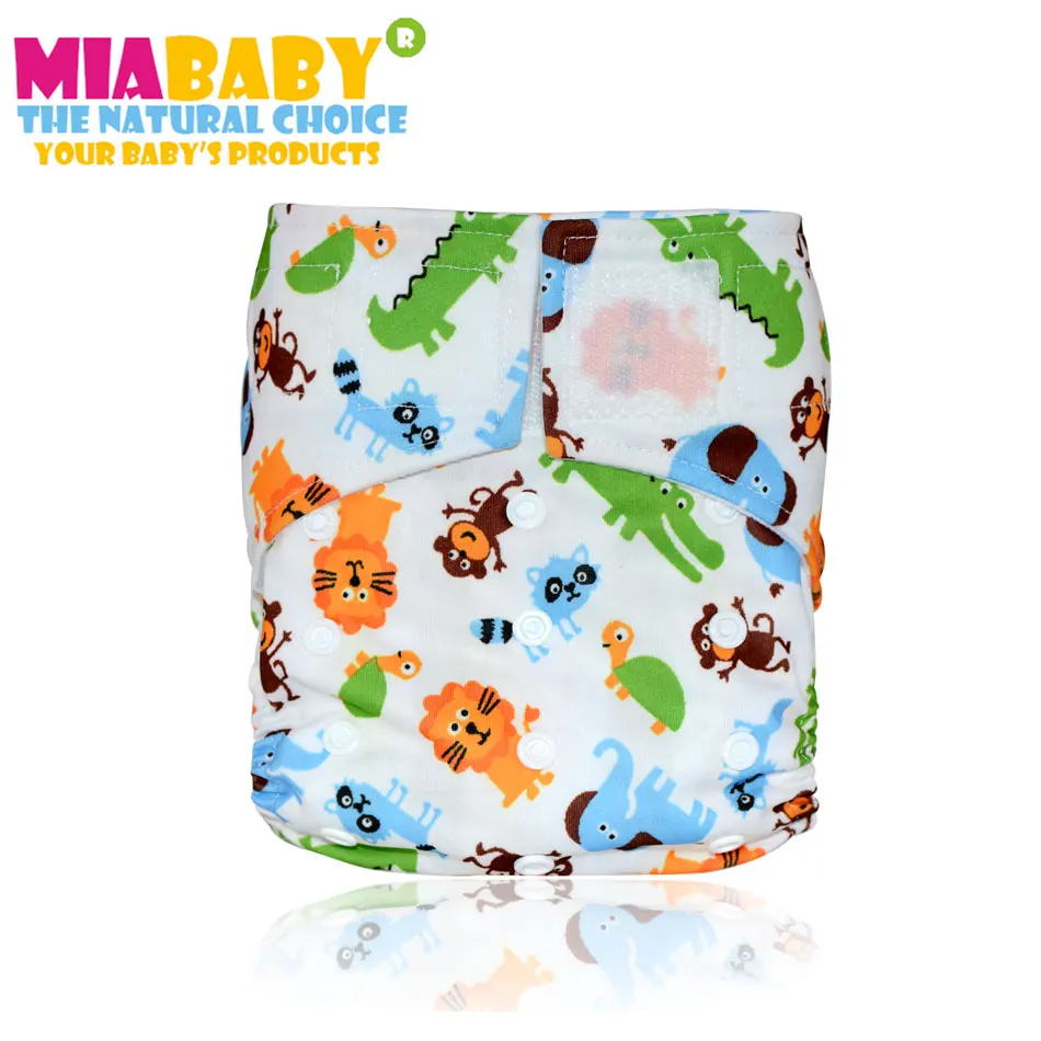 Miababy (10 шт./лот) тканевые подгузники на липучке для детей 5 15 кг водонепроницаемые