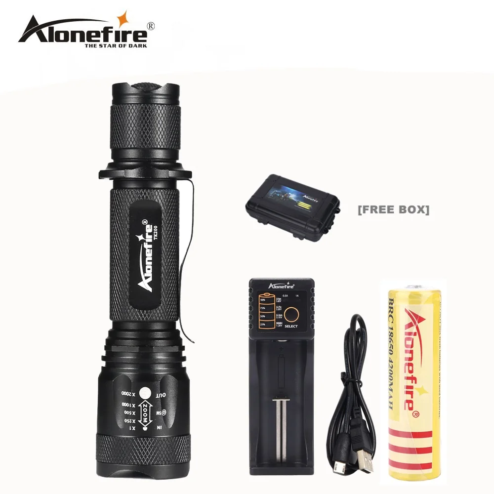 Мощный тактический usb светодиодный фонарик AloneFire TK200 18650 Cree L2 карманный фонарь|torch