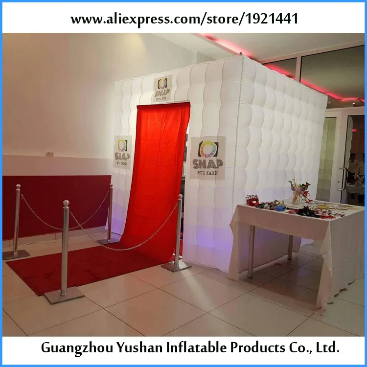 

2.4m/8ft with two doors LED lighted fancy photo booth for party