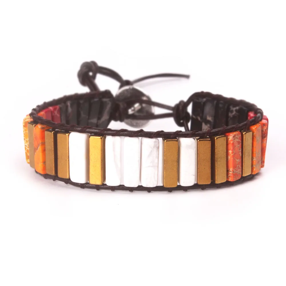 Женский кожаный браслет в стиле Бохо | Украшения и аксессуары